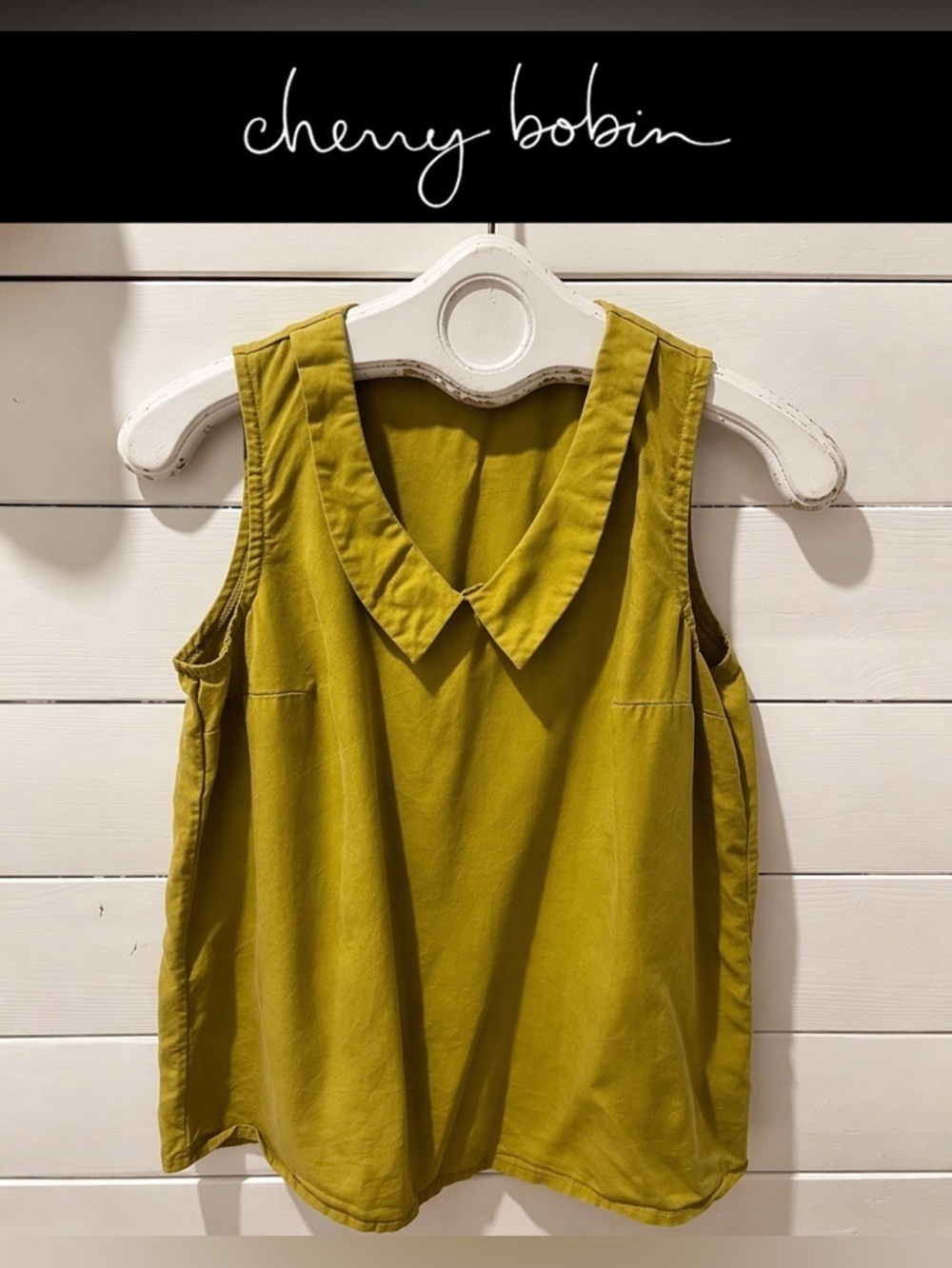CHERRY BOBIN yellow/green blouse size XS Quebec designer